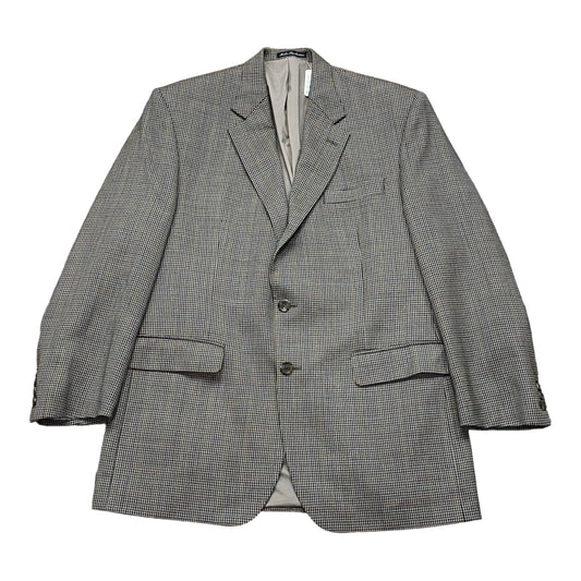1990s/2000s Lauren Ralph Lauren Houndstooth Wool Blazer Size L