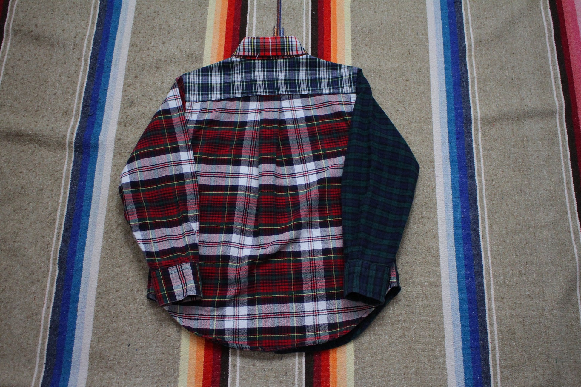 1990s/2000s Chaps Ralph Lauren Plaid Button Down Kid's Shirt