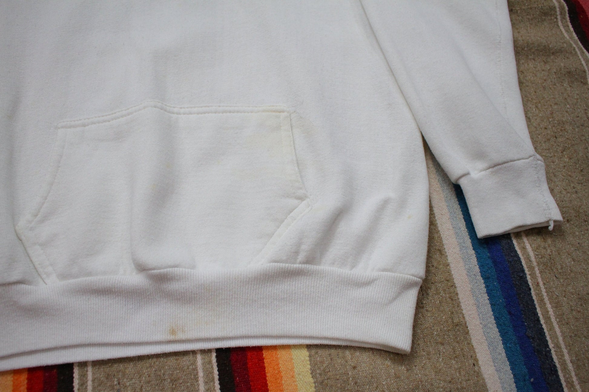 1980s Tultex VA-55 Warhorses Raglan Hoodie Sweatshirt Made in USA Size M/L