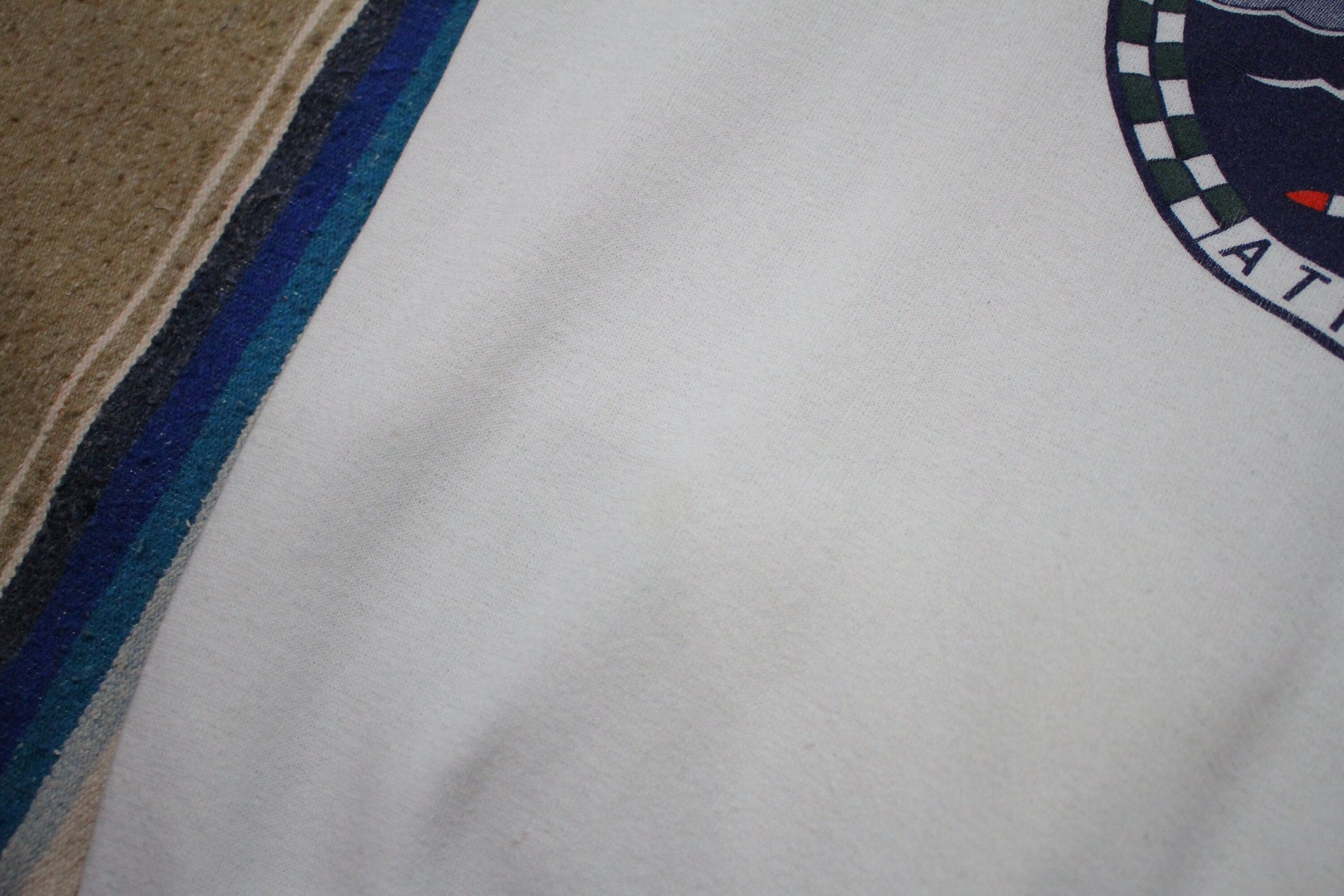 1980s Tultex VA-55 Warhorses Raglan Hoodie Sweatshirt Made in USA Size M/L