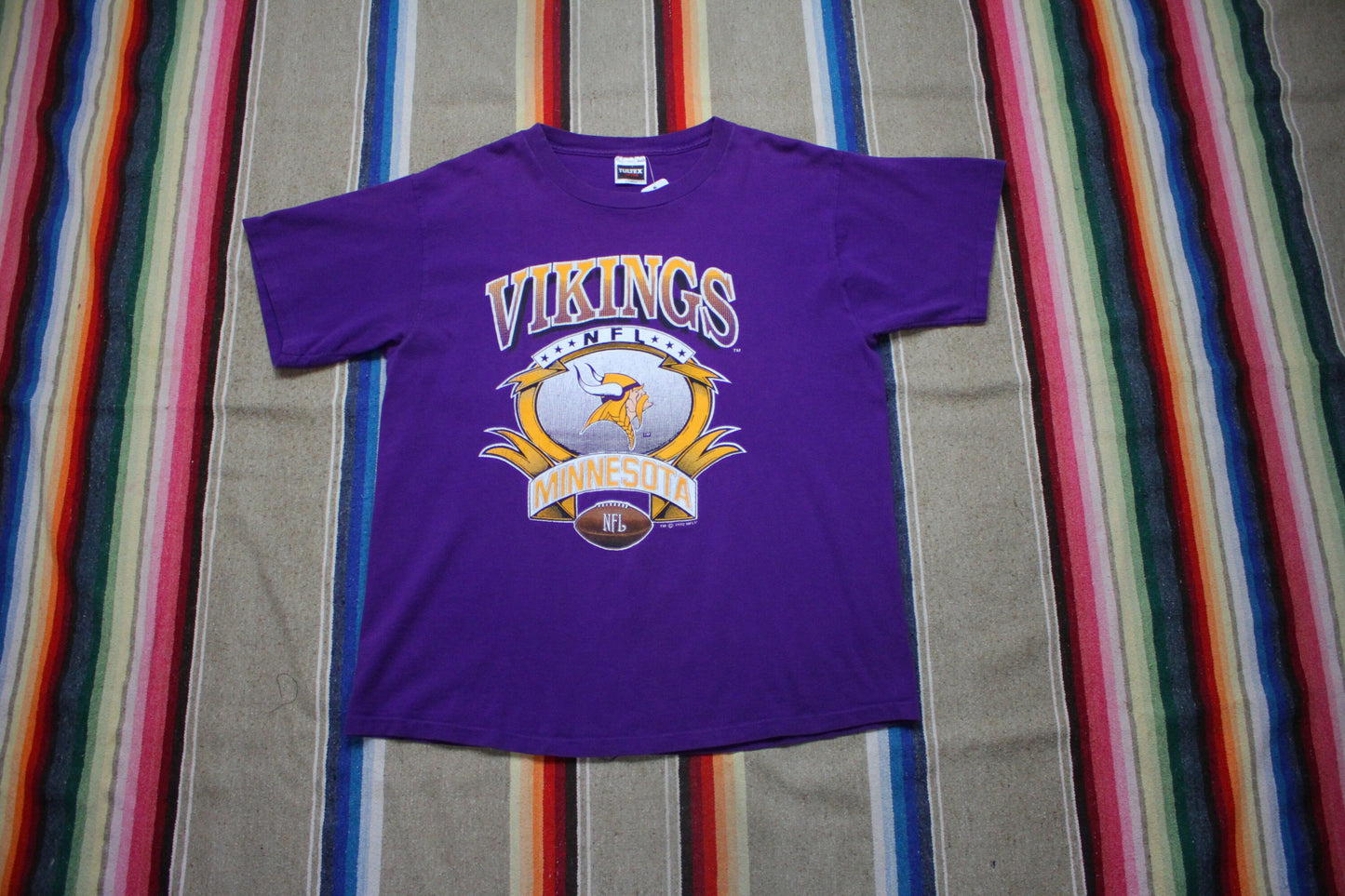 1990s 1992 Tultex Minnesota Vikings NFL Football T-Shirt Size L