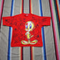 1990s 1996 Freeze Looney Tunes Warner Bros Tweety Bird AOP T-Shirt Made in USA Size S