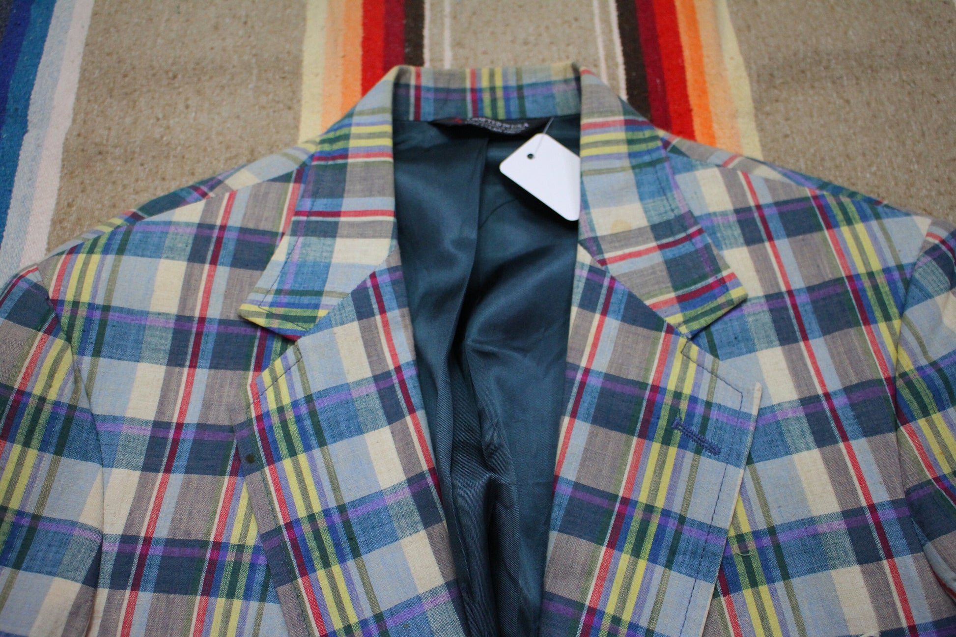 1980s/1990s Brookford Classic Plaid Blazer Jacket Size L