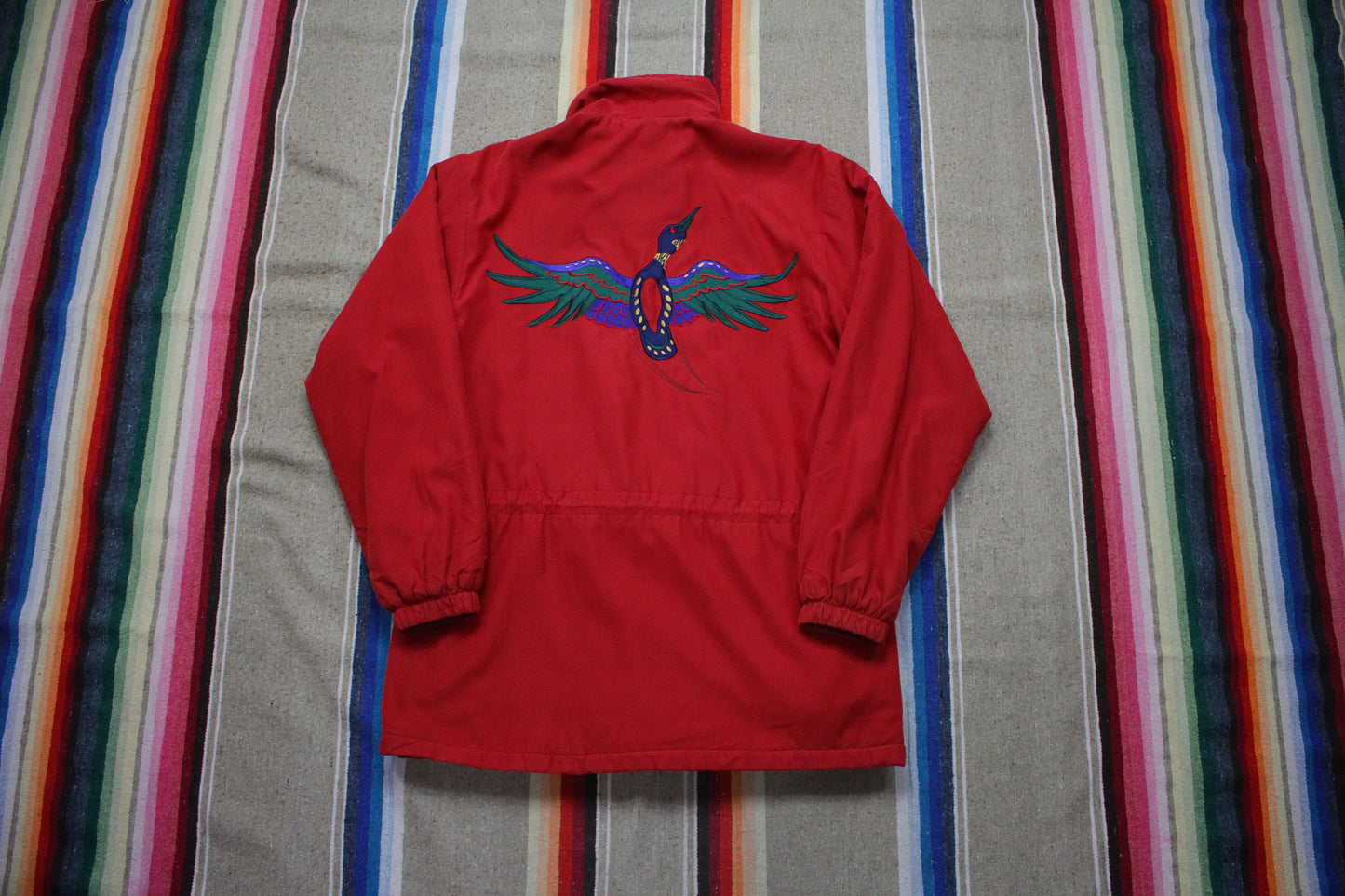 1980s/1990s Northern Sun Embroidered Loon Fleece Lined Jacket Made in Canada Size S/M
