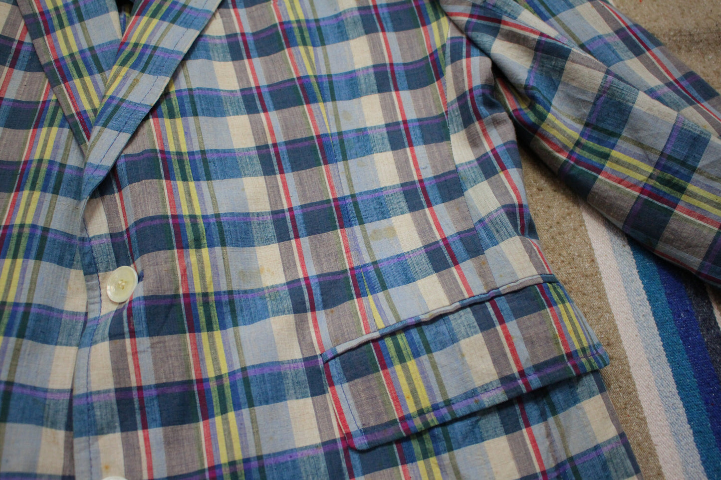 1980s/1990s Brookford Classic Plaid Blazer Jacket Size L