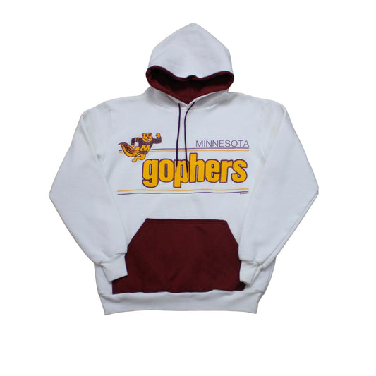 1980s Dodger Sportswear University of Minnesota Golden Gophers Hoodie Sweatshirt Made in USA Size S